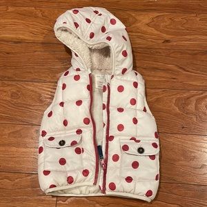 Zara polka dot puffer vest